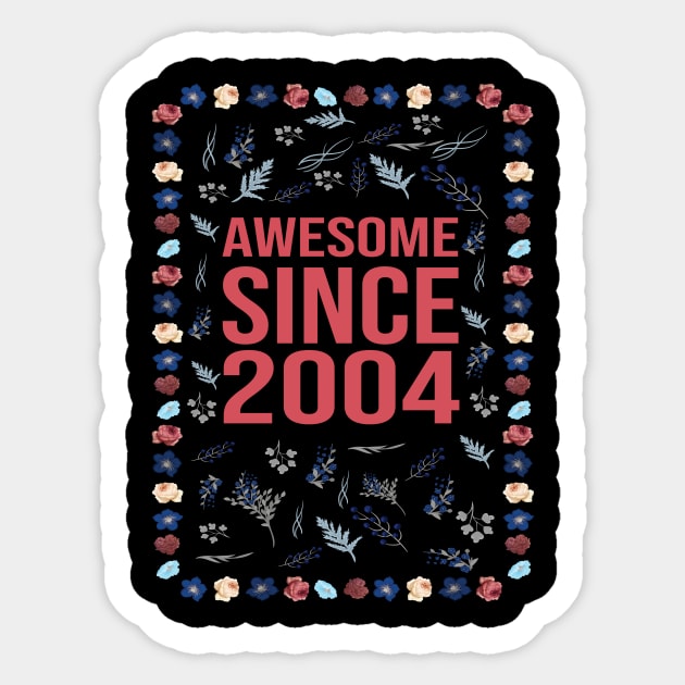 Awesome Since 2004 Sticker by Hello Design